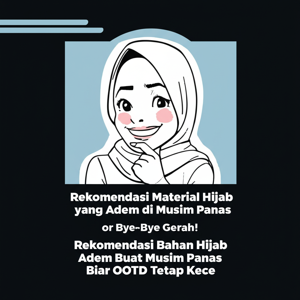 Bye-Bye Gerah! Rekomendasi Bahan Hijab Adem Buat Musim Panas Biar OOTD Tetap Kece