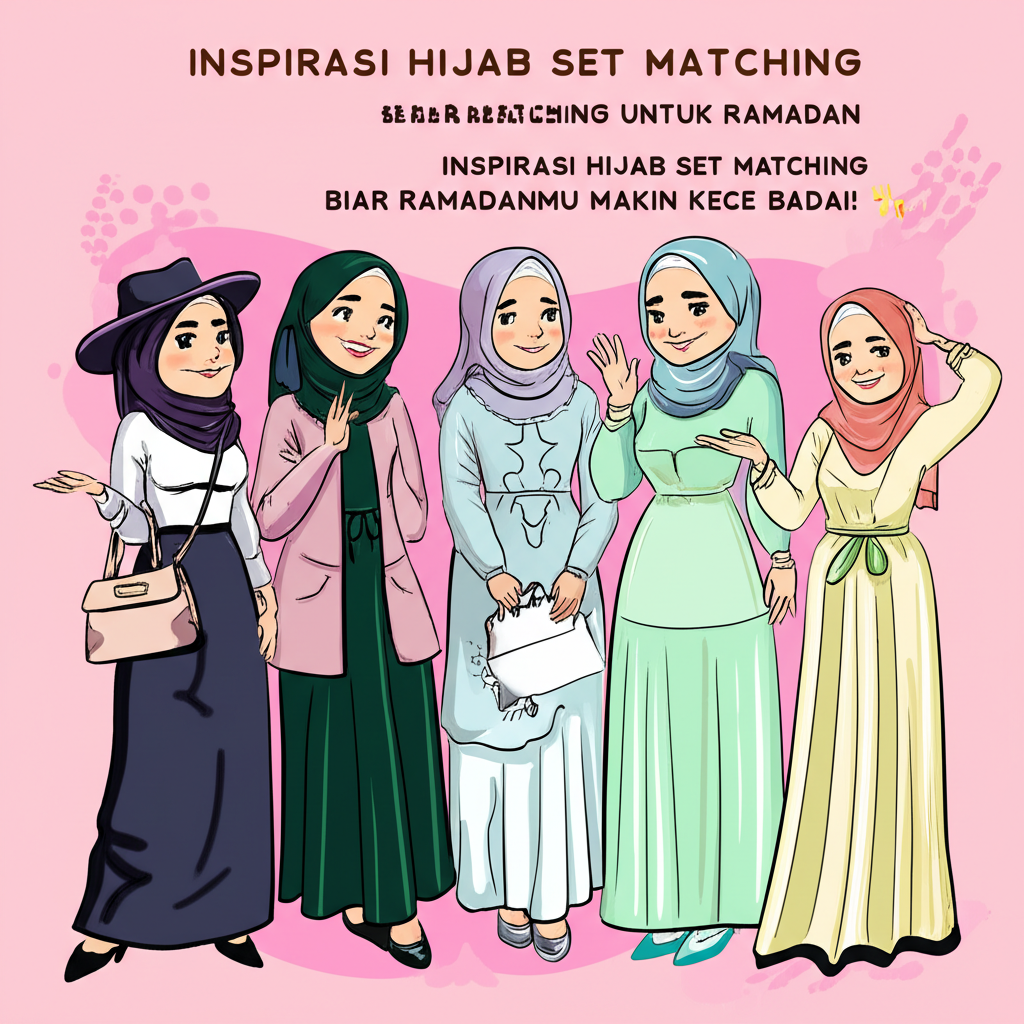 Inspirasi Hijab Set Matching Biar Ramadanmu Makin Kece Badai! ✨