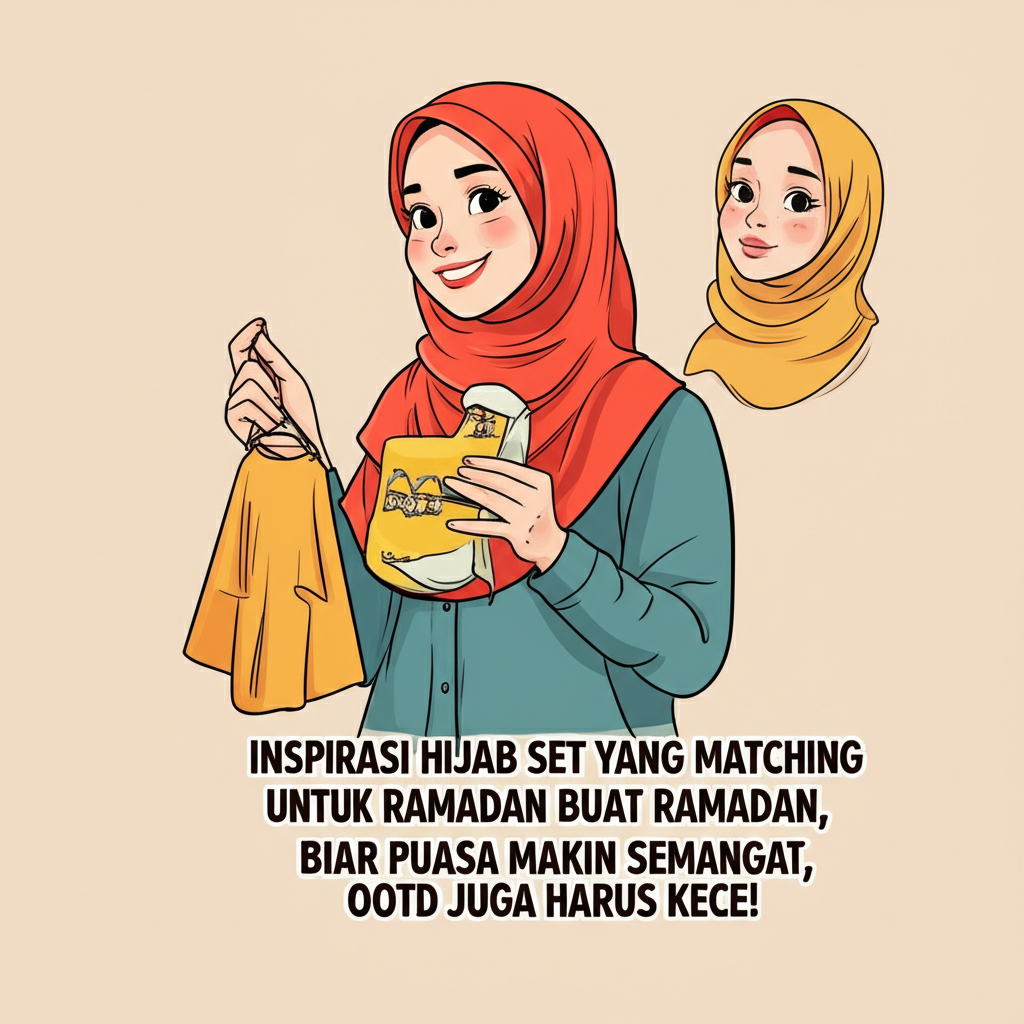 Inspirasi Hijab Set Matching Buat Ramadan: Biar Puasa Makin Semangat, OOTD Juga Harus Kece!